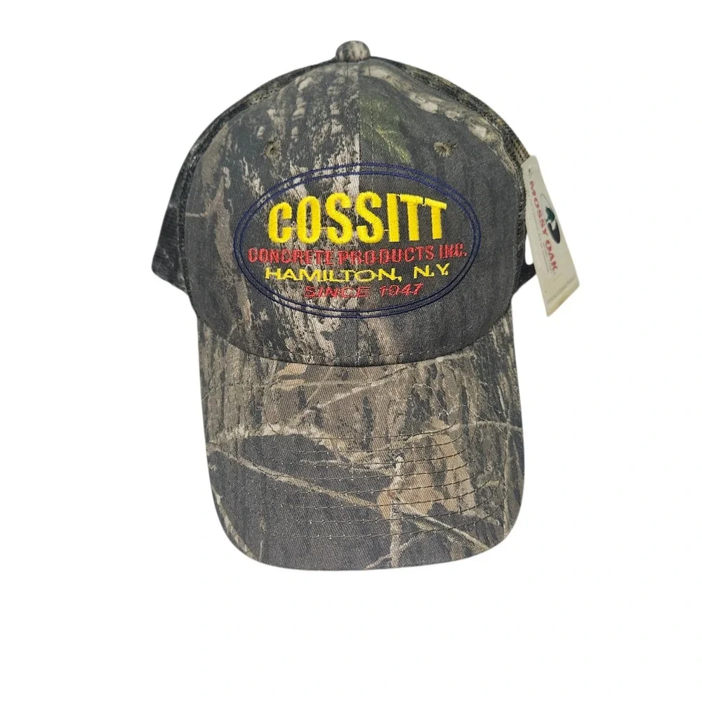 Port Authority Mossy Oak Cossitt Concrete Products Trucker Hat Camo OSFA NWT